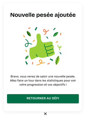 Nouvelle pesée ajoutée